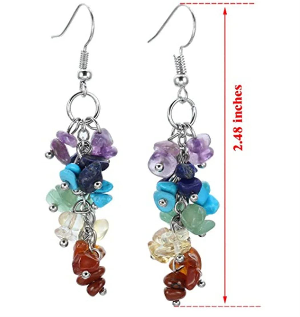 

2021Modern women's earrings Natural stone Elf ears Stainless steel jewelry women christmas earrings fashion Vintage jewelry