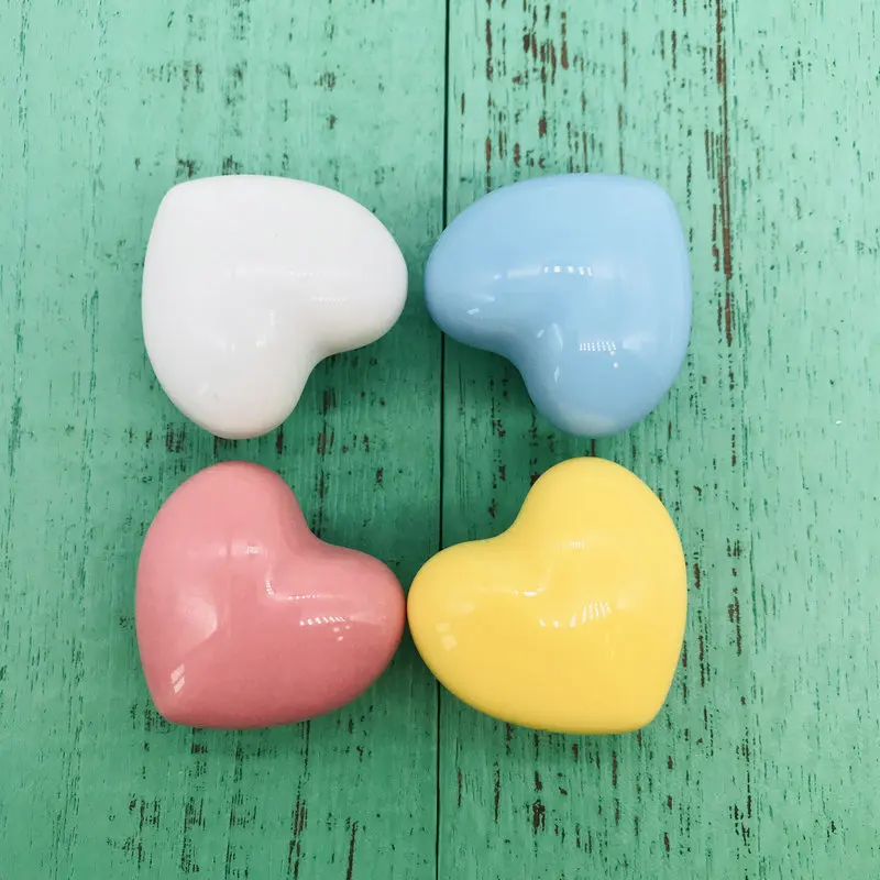 1 шт. 40 мм ручка для мебели розовые белые керамические ручки и ящика шкафа в форме