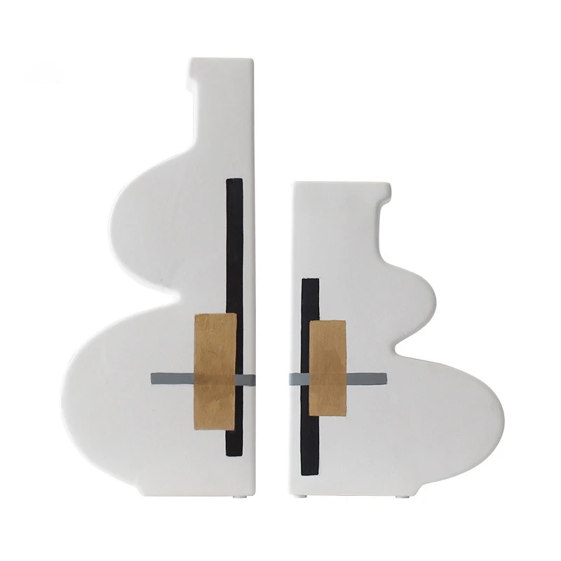 

Modern Minimalist Geometric White Ceramic Vase Decoration Accessories Nordic Luxury Art Wedding Vase Living Room Decoration Gift