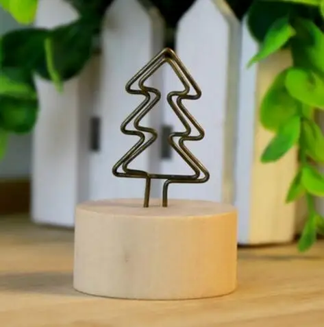 tree 1 шт. простой и изящный круглый вырез сделают вас более Деревянный сообщение заметки папка фото папка демонстрационная аксессуары для рабочего стола оптом - Цвет: tree