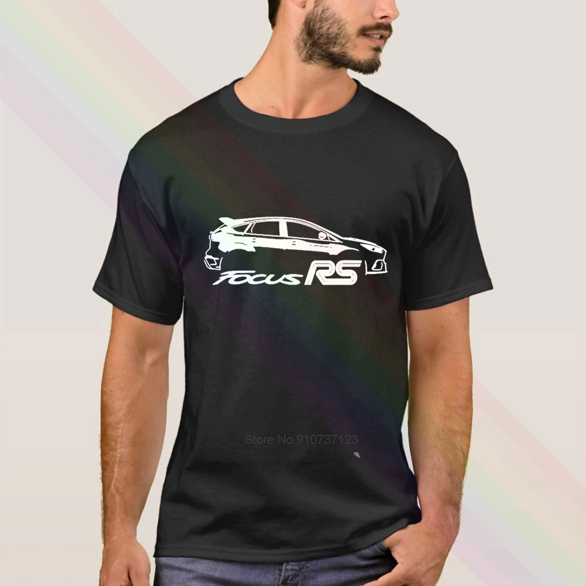 Классическая мужская футболка Ford Focu RS Новинка лета 2020 с коротким рукавом