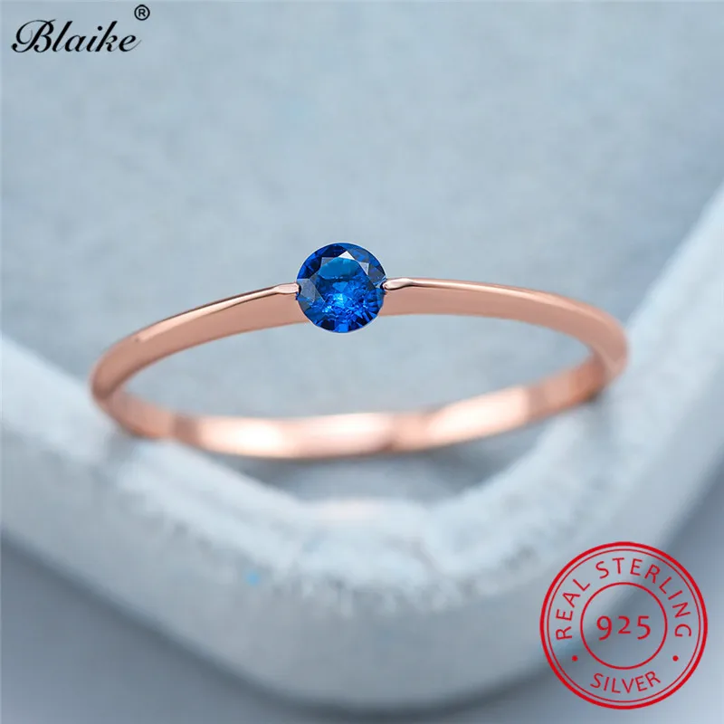 Минималистичное серебряное кольцо s925 пробы с камнем синие красные черные