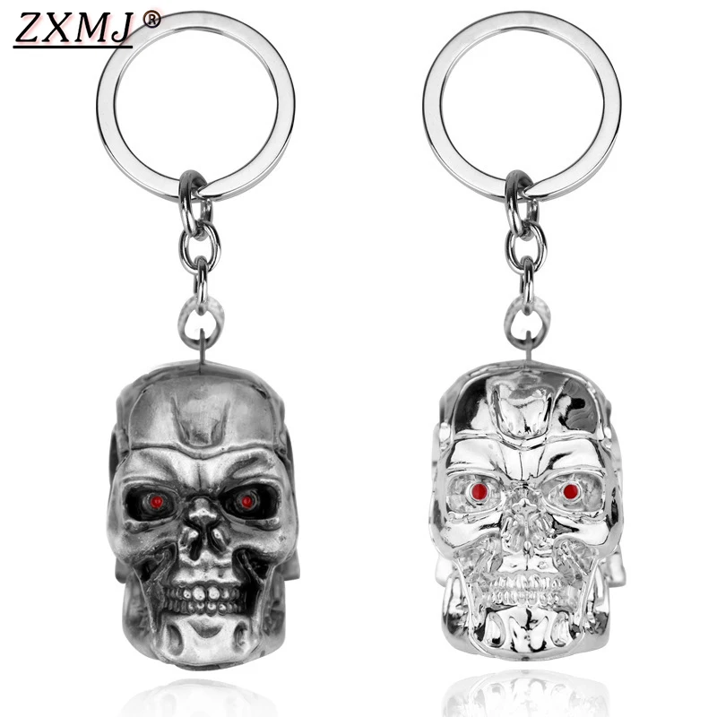 Брелок для ключей Terminator Мужской и Женский Модный 3d-брелок с черепом головой