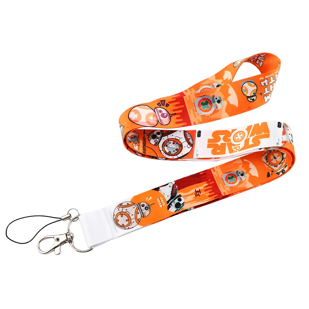 lb2123 star wars yoda baby lanyard keychain lanyards for keys badge id mobile phone rope neck straps accessories gifts free global shipping