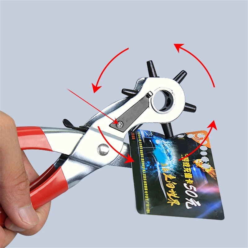 9 ''вращающийся 6 размеров круглый Дырокол кожаные плоскогубцы Перфоратор