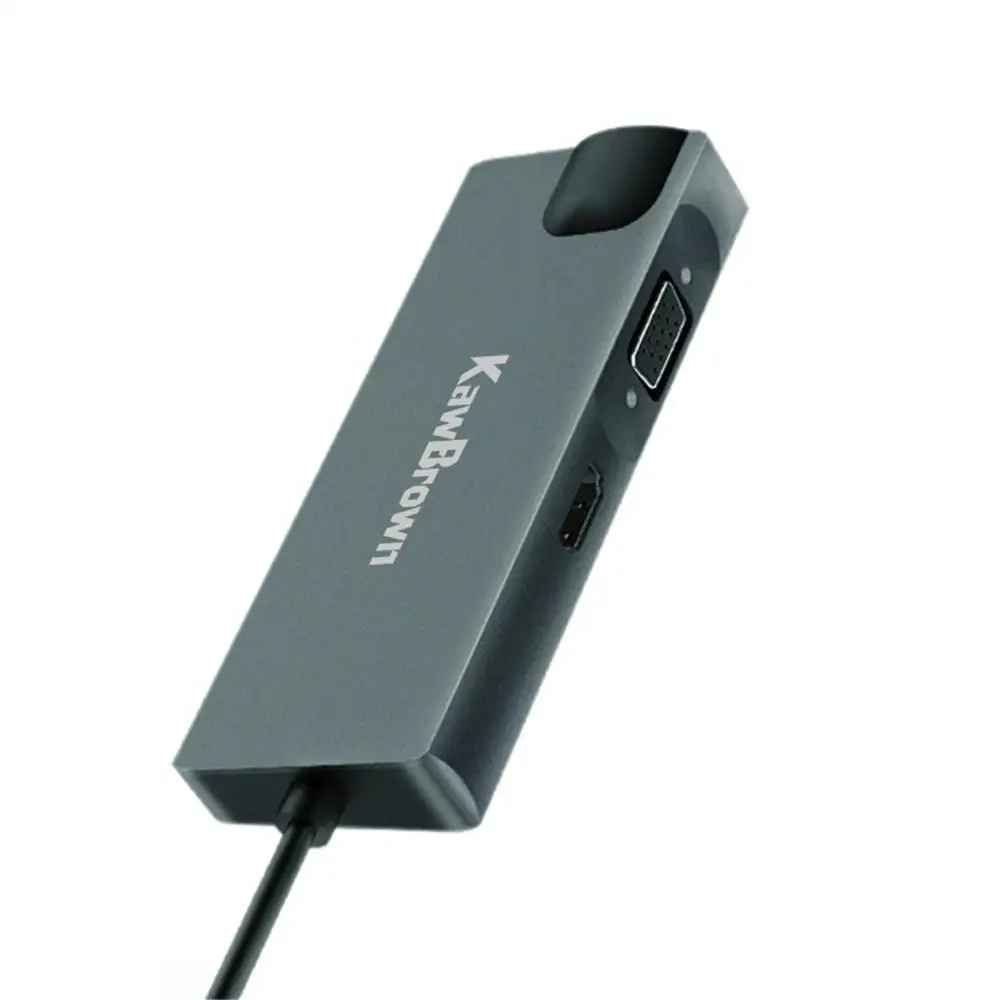 8 в 1 type C концентратор USB к HDMI VGA 3 0 порты SD/TF ридер RJ45 1000M доставка питания для MacBook Pro