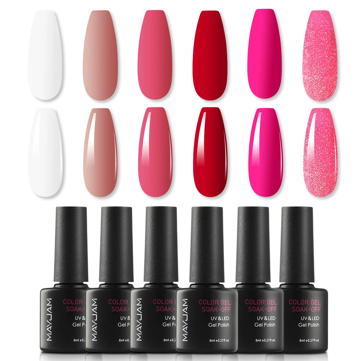 Розовый фламинго Гель-лак матовая серия Лаки гибридные ногти 8 мл