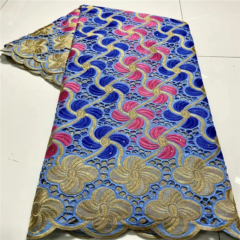 

African Dry Cotton Lace Fabrics Latest African Swiss Voile Lace Material African Lace Fabric For Wedding Dress kc21-25