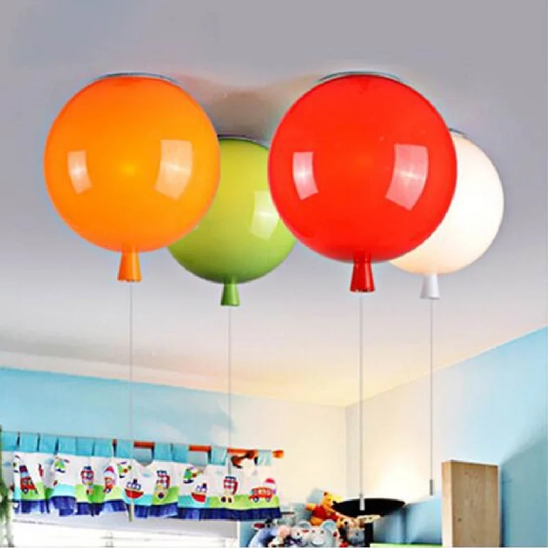 

Nordic modern LED E27 Pendant light home decoration accessories indoor lighting macaron color lamp living room Balloon shape