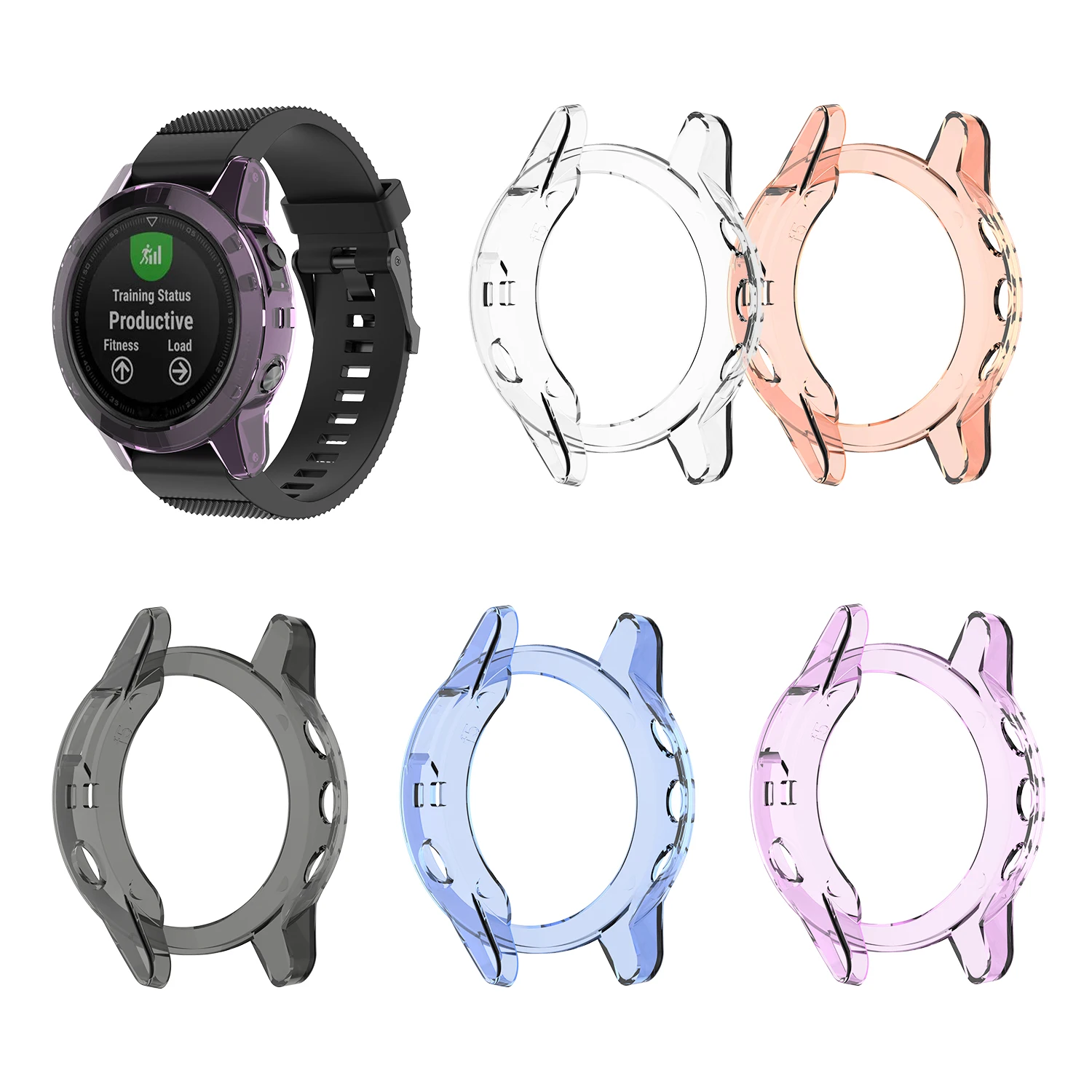 Для Garmin Fenix 5/5S/5X защитный чехол кристально чистый TPU для 5 Смарт часы аксессуары