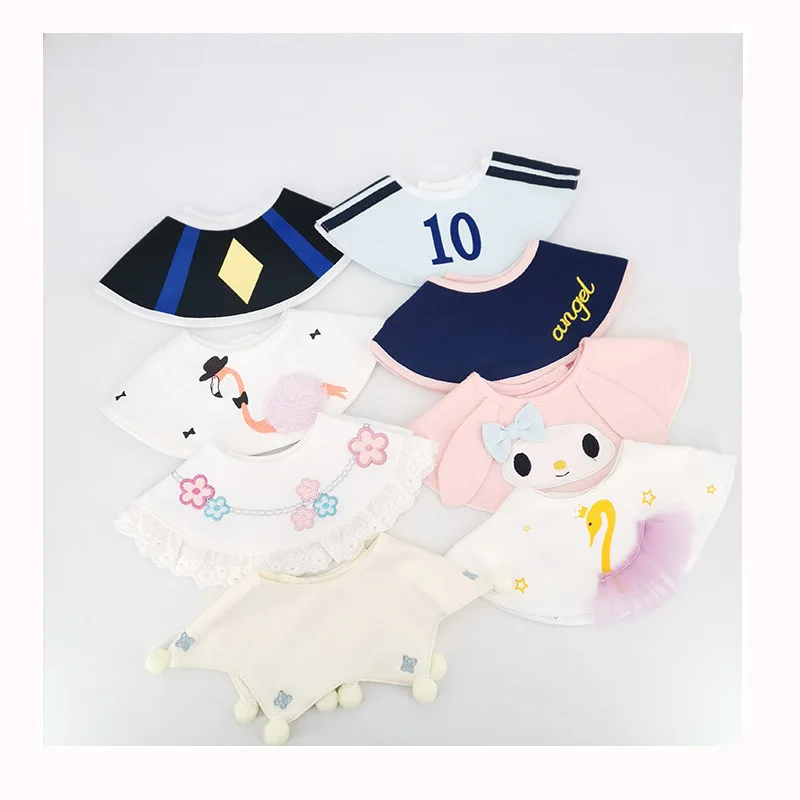 INS Стиль 360 градусов хлопок мультфильм кролик детские нагрудники с кружевной