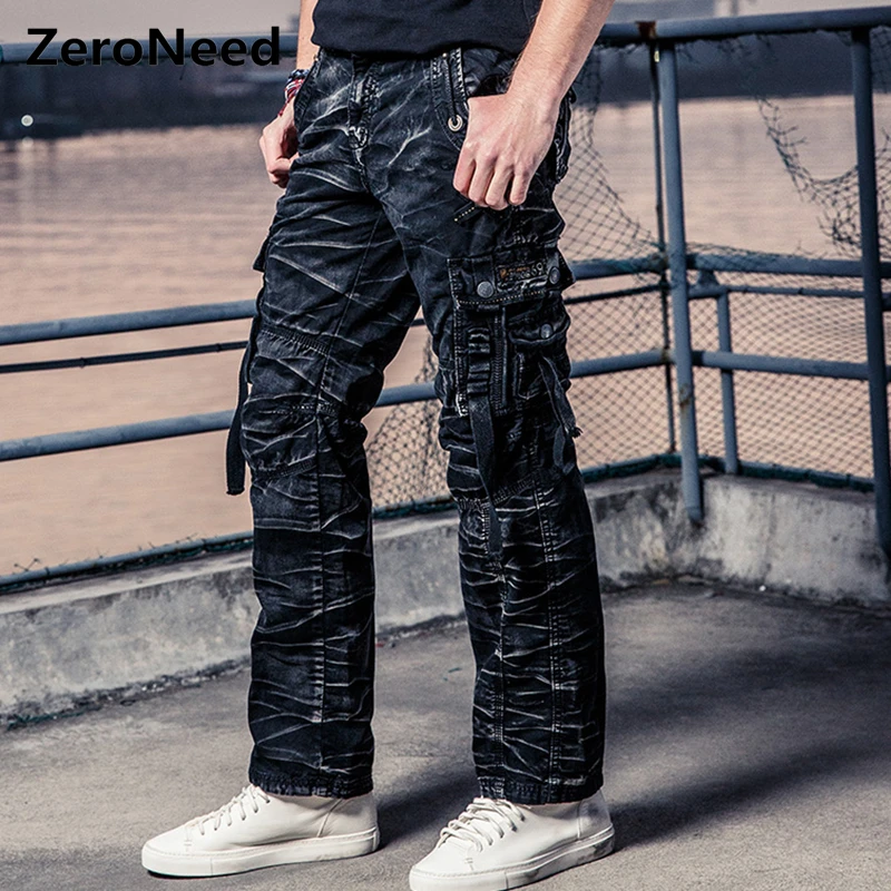 Брюки карго мужские камуфляжные рабочая одежда армейские теплые штаны с