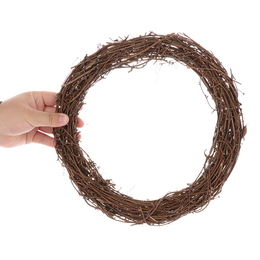 DIY Handmade Vine Branch Wreath Decorative Christmas Decoration Naked Circle Dried Flower Home Door Hanging Floral Rattan | Дом и сад