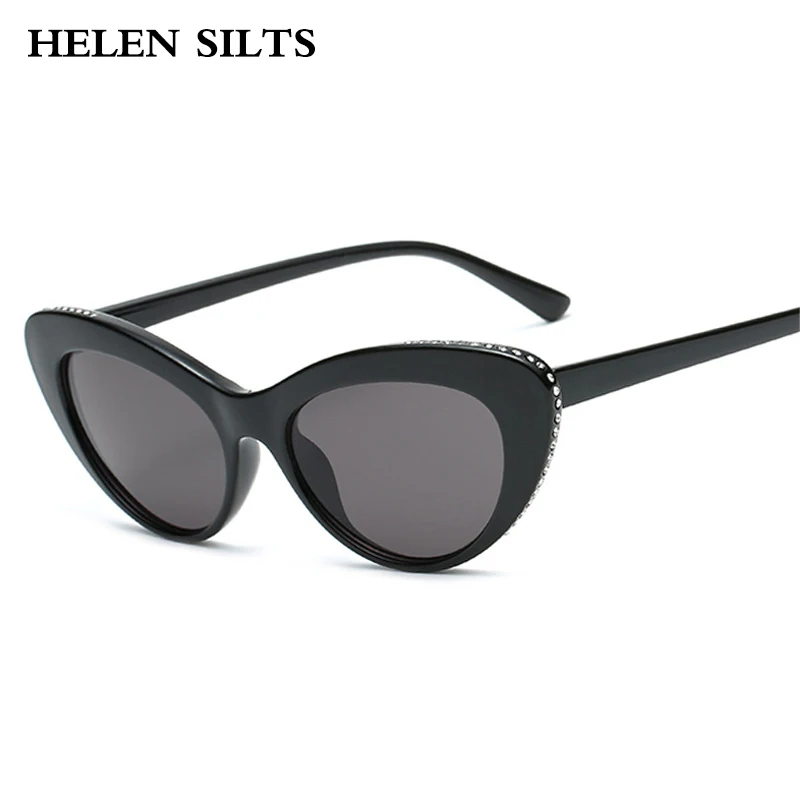 

Fashion Diamond Cat Eye Sunglasses Women Sexy Vintage Sun glasses Shades Female Eyewear Rhinestone Oculos De Sol UV400 H112