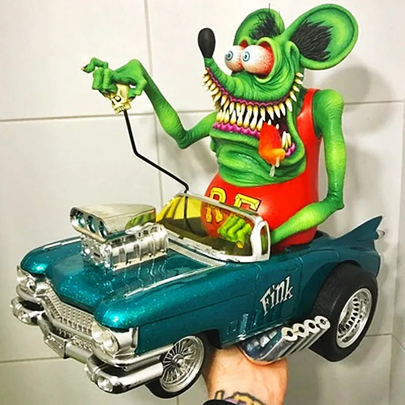 

13cm 4.5inch Halloween The fink rat hard resin action figure doll kids collection decoration model