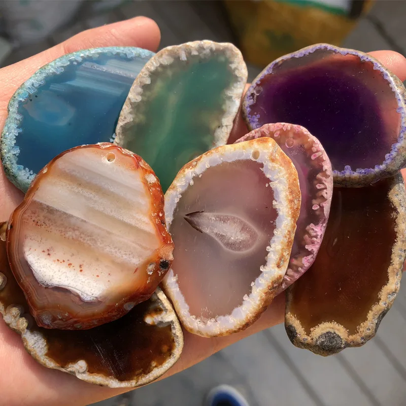 

Agate Marble Texture Wind chimesCharms Pendants For Necklaces Jewelry Making Colorful Stone Pendant Beads DIY Jewelry Findings