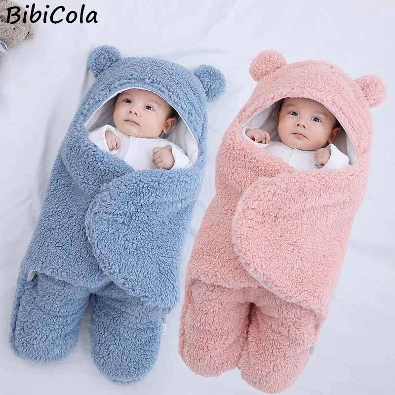 

Soft Newborn Baby Wrap Blankets Baby Sleeping Bag Envelope For Newborn Sleepsack Cotton thicken Cocoon for baby 0-9 Months