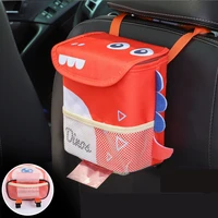 flip cover oxford waterproof car trash can double layer separable ashbin bottom with hook rubbish storage box automobile supplie