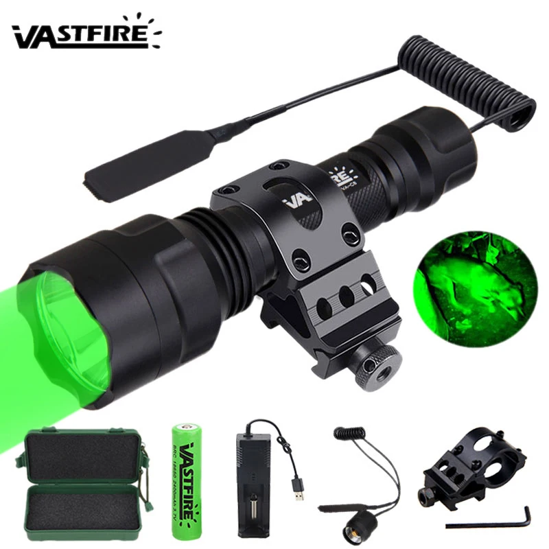 Зеленый/красный/белый свет 5000LM C8 светодиодсветодиодный охотничья вспышка