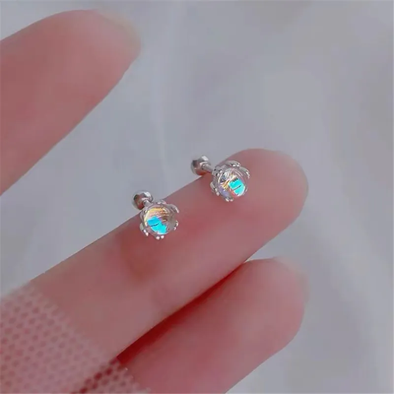

Женские Круглые бриллианты из серебра 925 пробы