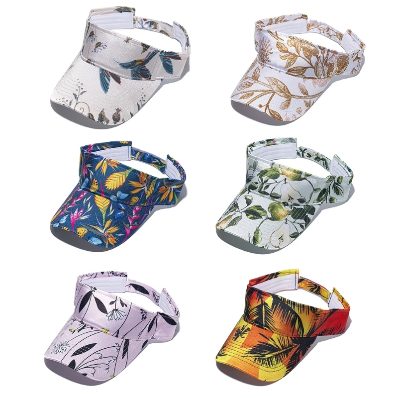 

Sun Visor Hat Unisex Women Men for Various Outdoor Activities Printed-Flower Scattered with Curved Brim