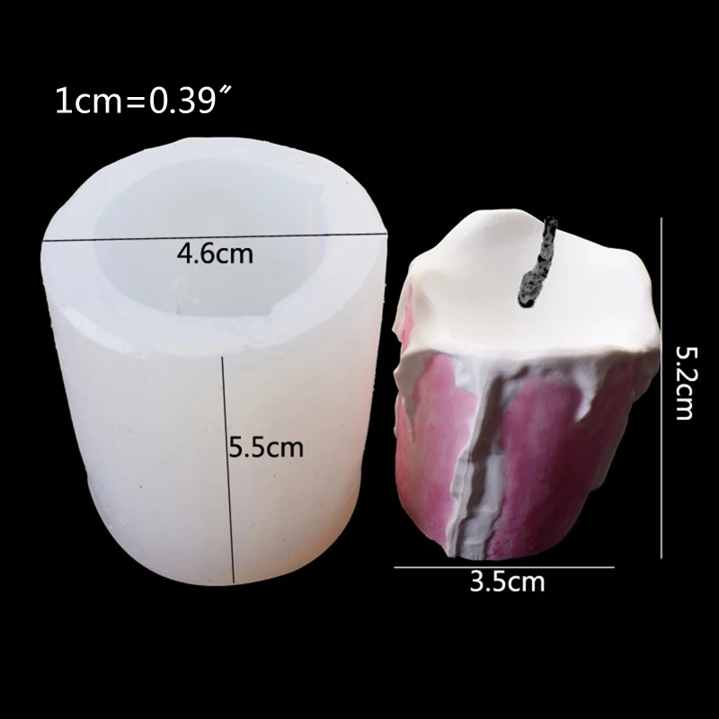 

3D Candle Mold Silicone Glue Clay Soap Mould Making Supplies DIY Chocolate Fondant Cake Decoration