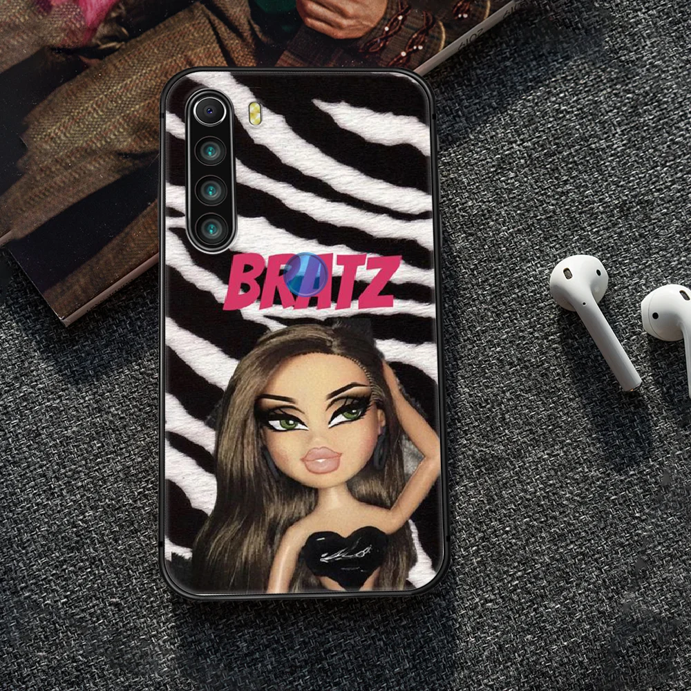 

Fashion Brand Doll Bratz Phone Case Cover Hull For XIAOMI Redmi 7 7a 8 8a 9 10X NOTE 6 7 7s 8 8t 9 9s Pro Max black Etui Soft