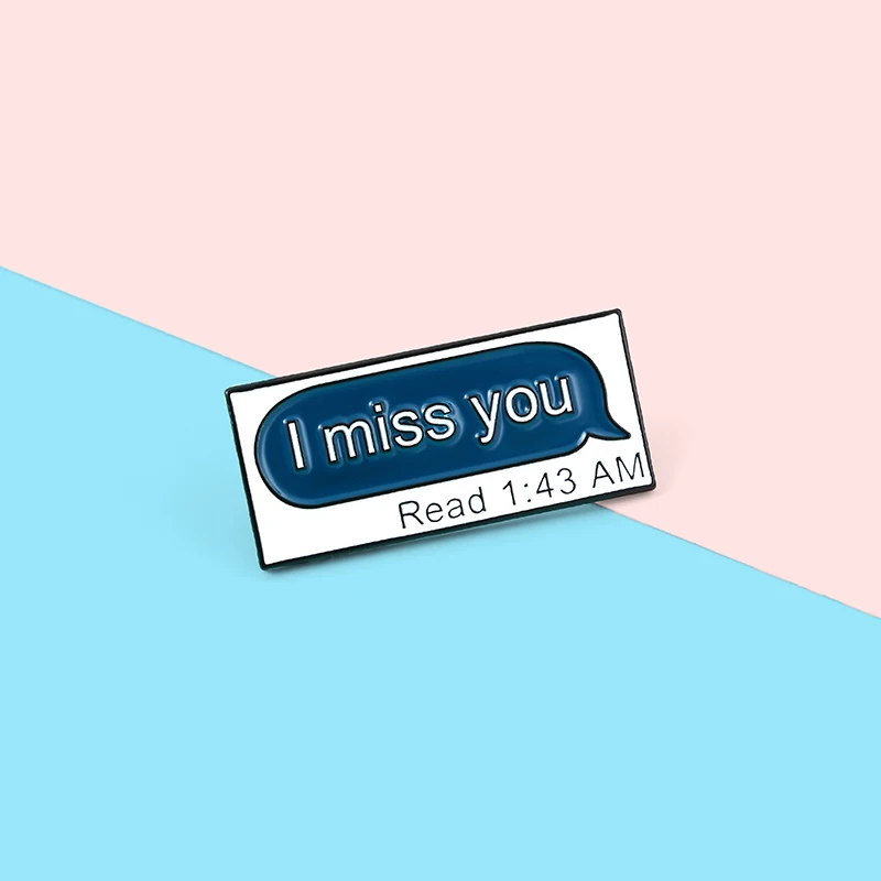 Эмалированная булавка I miss you для чтения милое доброе утро признание сообщение