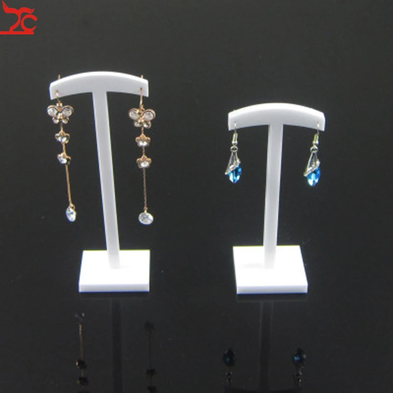 

2pcs/set Fashion Earring Display Rack Acrylic Earrings Showing Stand Shelf Jewelry Showcase Earring Stud Holder Props