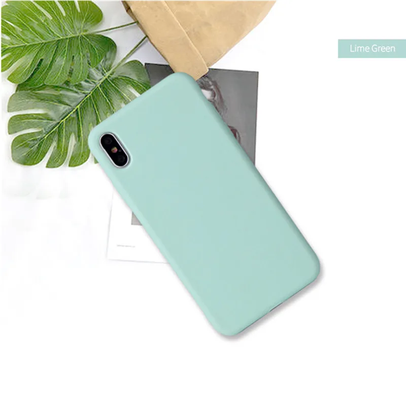 Простой силиконовый чехол для iPhone XS 11 Pro Max XR X 6 6S 7 8 Plus мягкий ТПУ USLION карамельный