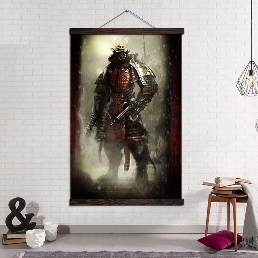 

Wall Art Print and Poster Canvas Painting Modern Pictures for Living Room Home Decoration Japan Samurai