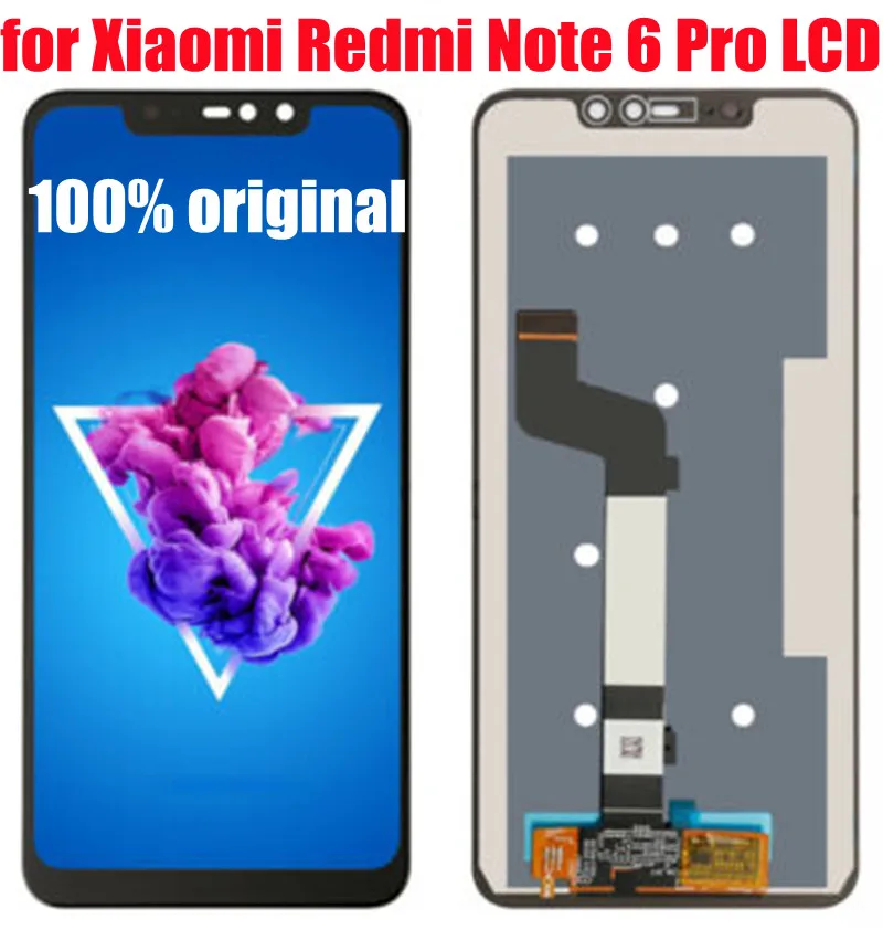 Pantalla LCD de repuesto para tel&eacute;fono m&oacute;vil Xiaomi, digitalizador t&aacute;ctil de 6,26 pulgadas con marco, para modelo Redmi Note 6 pro-0