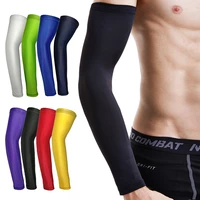 1pair breathable quick dry uv protection running arm sleeves basketball elbow pad fitness armguards sports cycling arm warmers 8