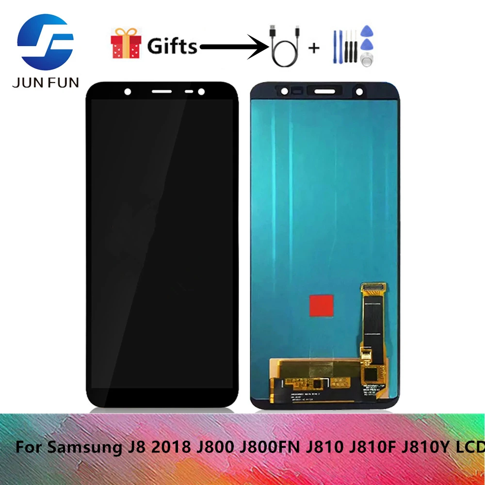 

Super AMOLED For Samsung Galaxy J8 2018 Display J800 J800FN J810 J810F J810Y LCD With Touch Screen Digitizer Assembly