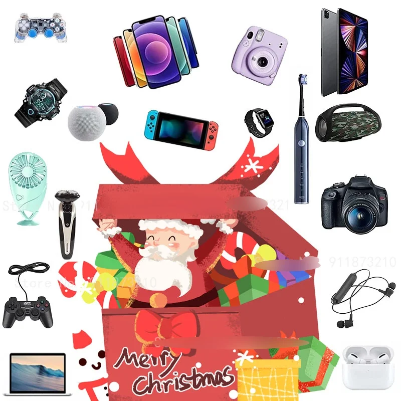 

Christmas Lucky Gift Box Mystery Box Premium Electronic Product Mystery Box 100% Surprise Computers Watches Electronic Products