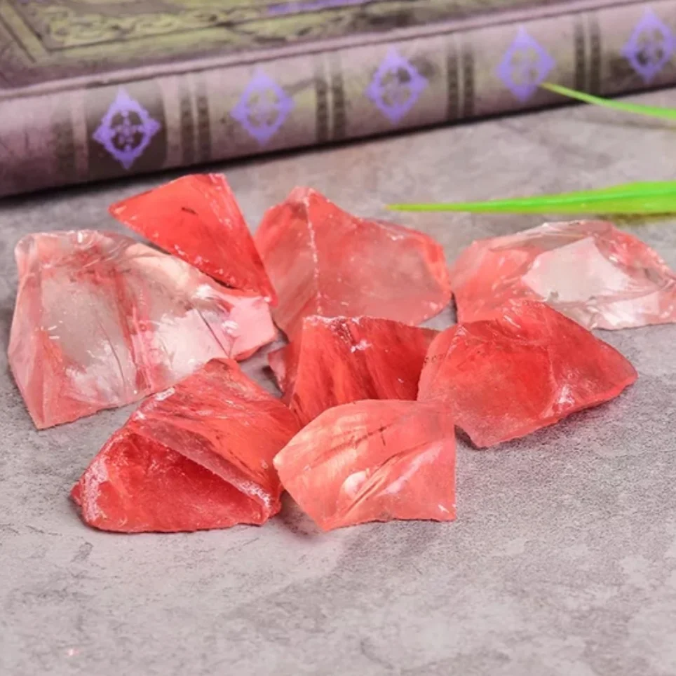 Натуральный кристалл арбуз красный камень ароматический для диффузии