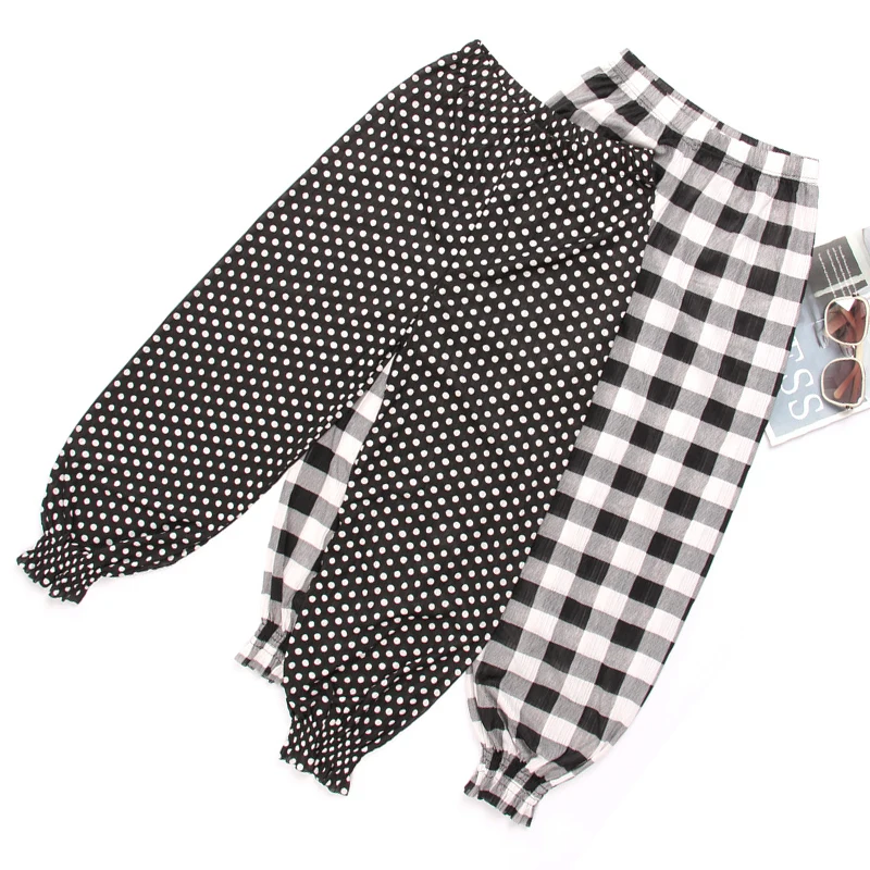 Брюки женские тонкие шифоновые до щиколотки с эластичным поясом 6 цветов |