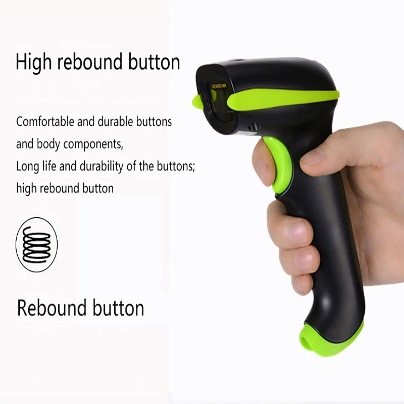 Портативный лазер сканера беспроводной Bluetooth 1D/2D QR считыватель штрих кодов с
