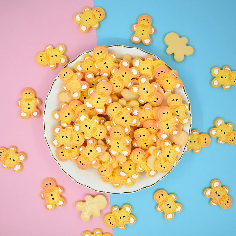 10 шт. кавайные пряничные печенья смолы рождественские украшения аксессуары