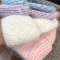 2021 new hat rabbit fur winter hats for women winter warm wool cap gorros female cap for girl hat knitted caps beanie hats
