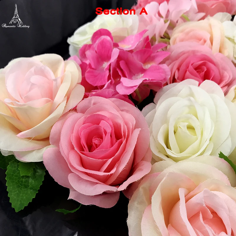 

60X40CM Artificial Silk Rose Flower Wall Wedding Christmas Decoration Decorative Silk Hydrangea Wedding Decoration Backdrop
