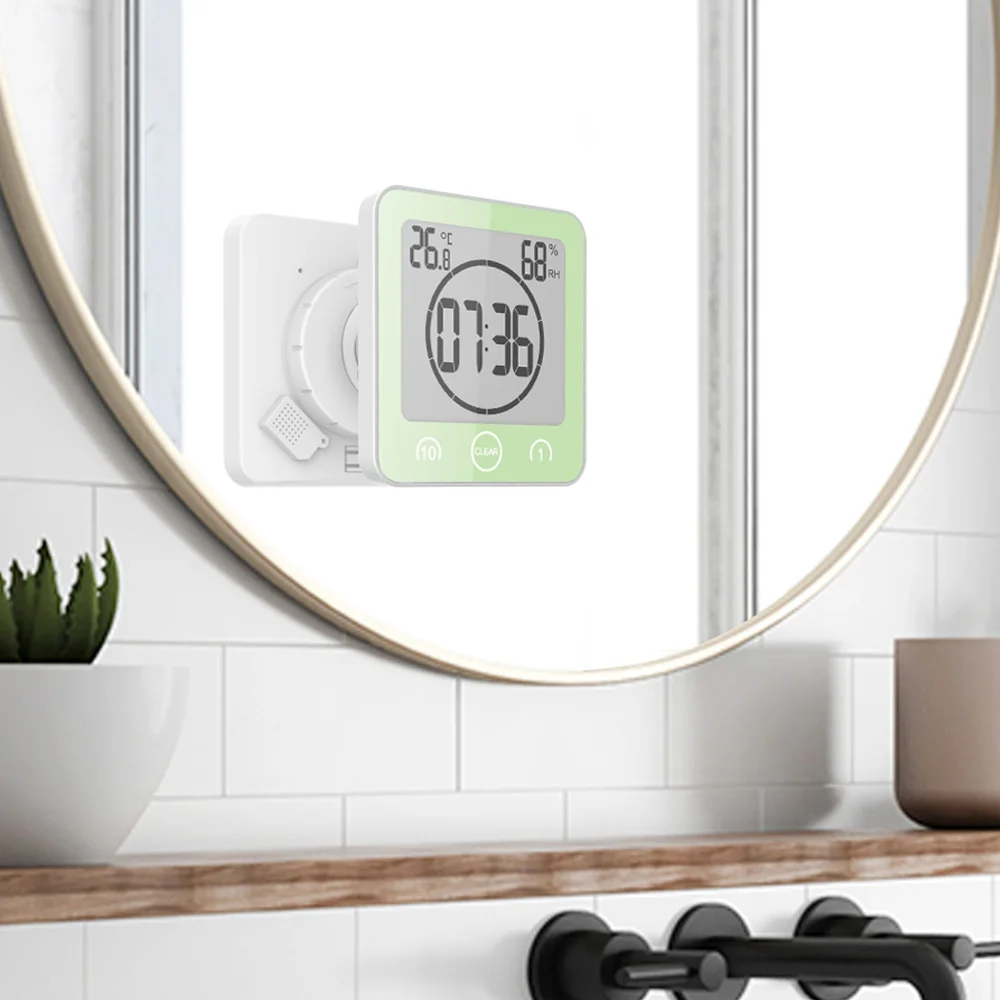 Водонепроницаемые настенные часы таймер для ванной комнаты цифровой ЖК