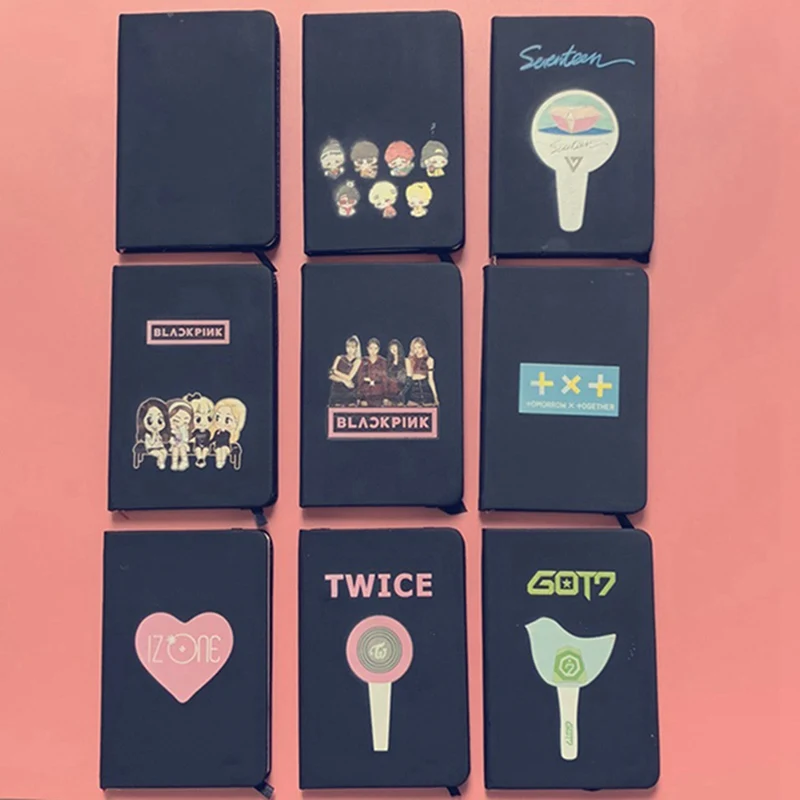 KPOP BLACKPINK Got7 Twice Txt IZONE SEVENTEEN блокнот ПУ школьные принадлежности тетрадь мультфильм Pocketbook подарки