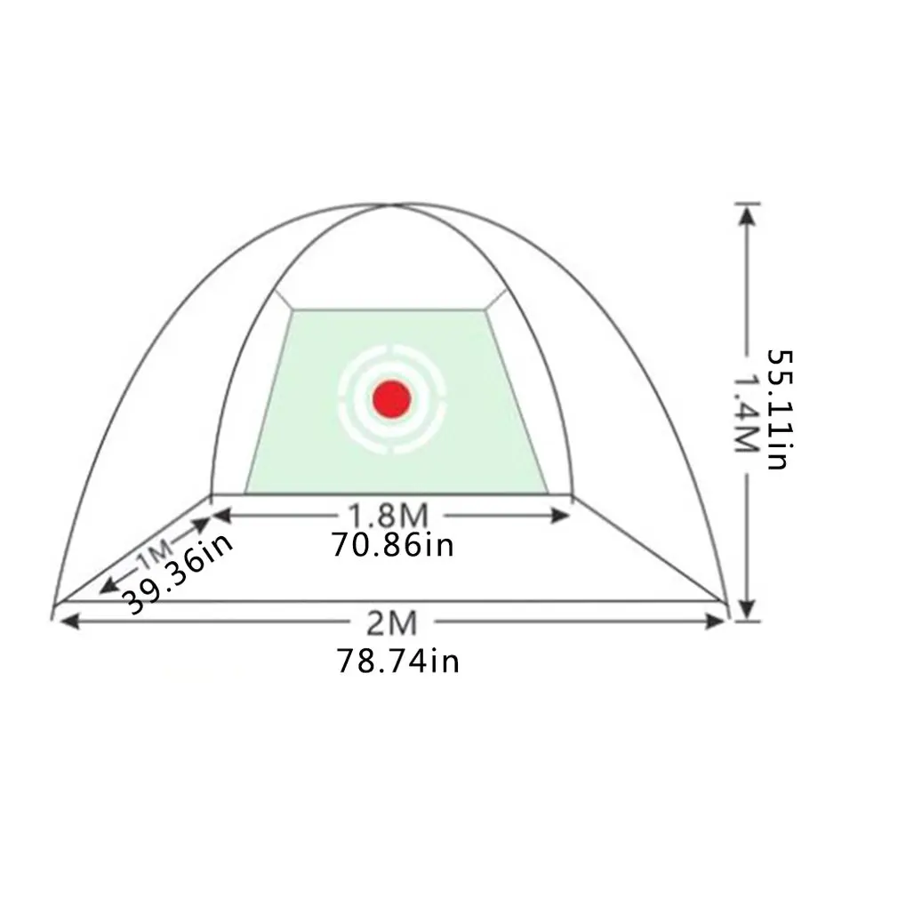 

Indoor Outdoor 2m*1.4m*1m Golf Practice Net Golf Hitting Cage Garden Grassland Practice Tent Golf Training Equipment