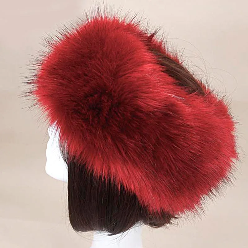 warmest bomber hat Man Women Fur Hats Tick Fuffy Warm Authentic Fox Fur Hat Headband Autumn Winter Russian Thick Fashion Hat thermal aviator bomber winter hat