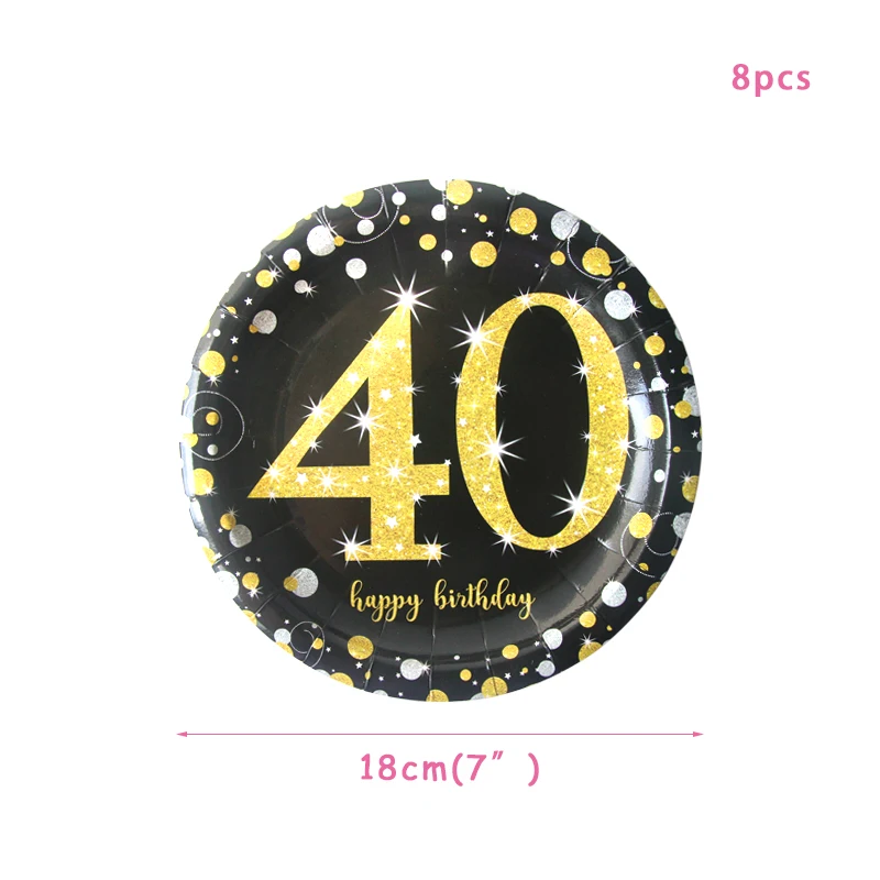 7inch 40 plate WEIGAO 30/40/50th воздушные шары с днем рождения золотые латексные воздушные шары для украшения вечеринок взрослые большие 30 вечерние товары для украшения дня рождения Globo - Цвет: 7inch 40 plate