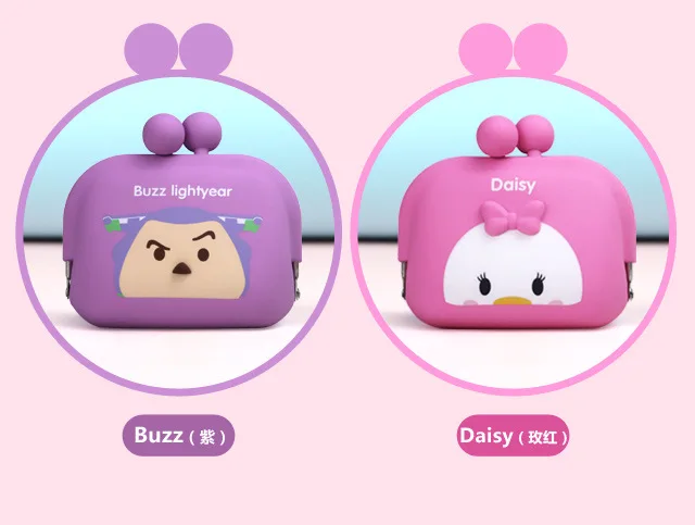 Disney аутентичный Микки Минни Маус мультфильм милый силиконовый кошелек для монет маленьких девочек кошелек маленькие подарки для кошелек для мальчиков