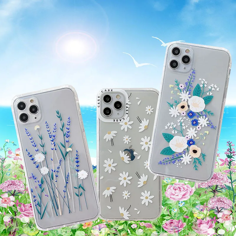 Силиконовый прозрачный мягкий Fowers чехол для телефона Iphone11 Чехол мобильного Xs Max