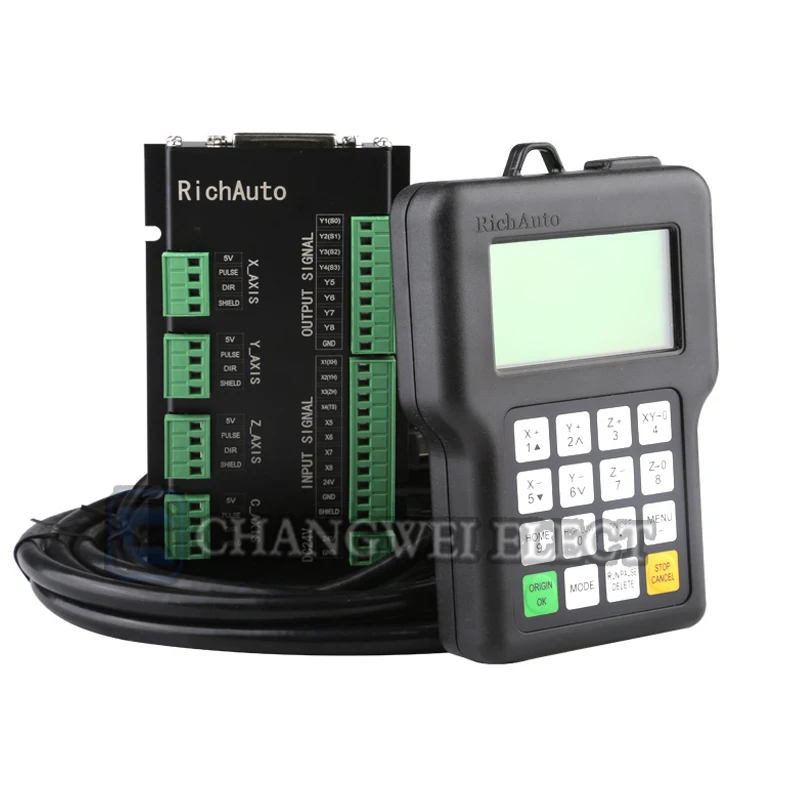 RichAuto DSP A11 ЧПУ A11S A11E движения Управление 3 Axis Дистанционное для станка с лазерной