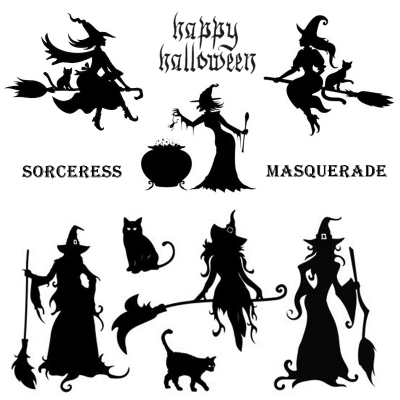 Новинка 2021 Сделай Хэллоуин ведьма Кот маскарадная девушка Скрапбукинг для